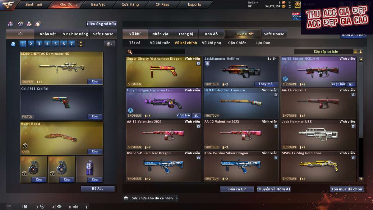 shop acc cf uy tin gia re